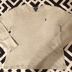 Long sleeve light gray Polo